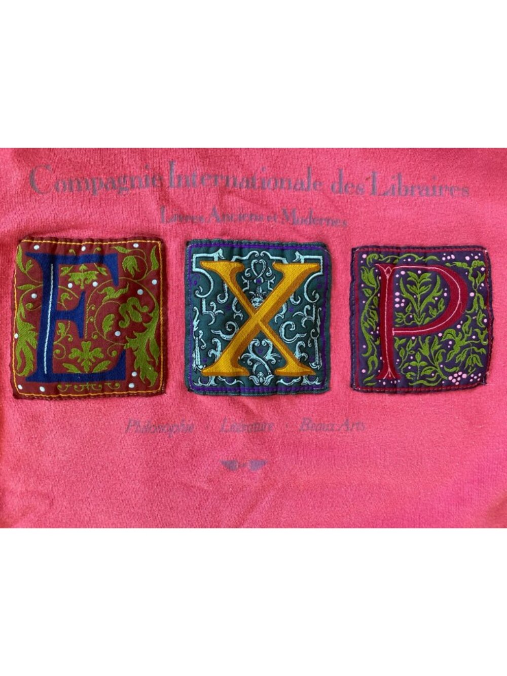Vintage Express Compagnie Internationale Sweatshirt Pink Medium Y2K 90s 1990's - Picture 5 of 9